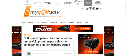 Golf Rental Spain en MyGolfway: nuestra historia llega a la prensa especializada en golf