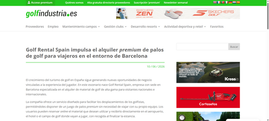 Golf Rental Spain en GolfIndustria: la prensa especializada se hace eco de nuestro proyecto